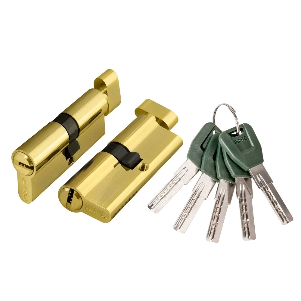 Фото Цилиндровый механизм (A202/70) A2002Knob70(30+10+30) с вертушкой PB латунь