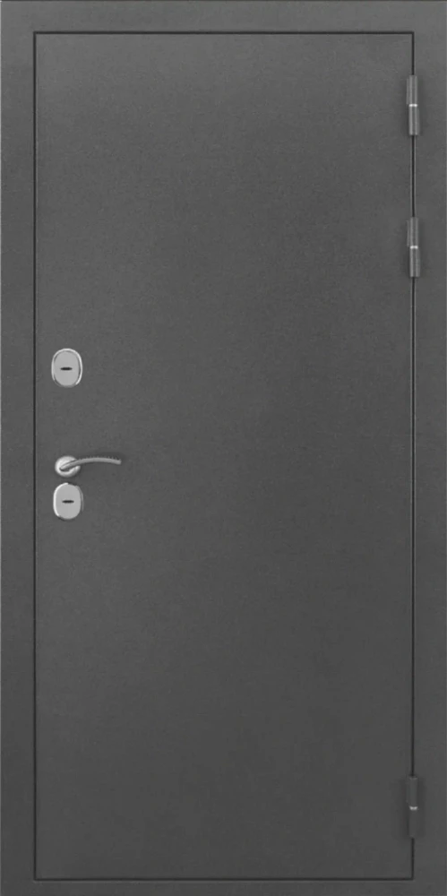 Входная дверь ДвериПРО L-Термо серебро ФЛ-185 (10мм, ПВХ ясень белый) DPRO198112 внешняя сторона